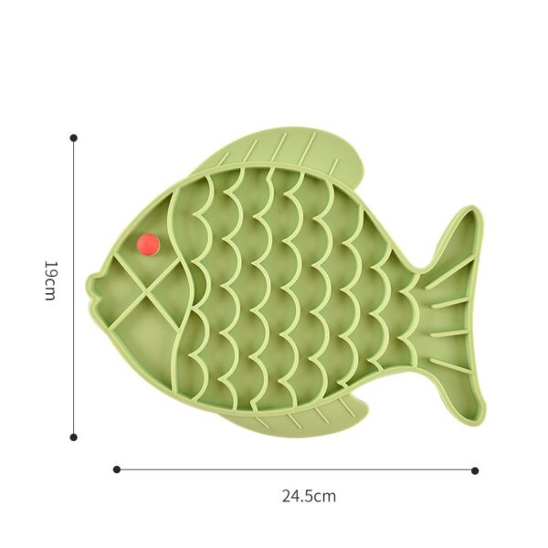 587691264 Fish Shape Silicone Bowl Dog Lick Mat Slow Feeding Food Bowl For Small Medium Dogs Puppy Cat Treat Feeder Dispenser Pet Supplies
