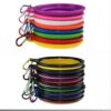 Portable pet dog folding bowl slow food bowl silicone pet bowl dog basin cat bowl drinking water supplies