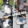 587813690 Pet Cat Carrier Bag Foldable Transparent Cage Portable Travel Breathable Cat Transport Bag Basket Backpack Handbag Pet Supplies