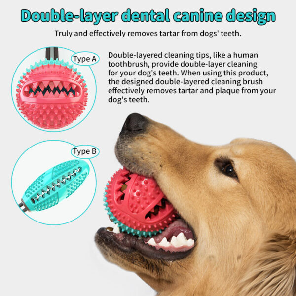 587691056 Dog Food Toys - Silicone Suction Interactive Chew Toy, Dental Cleaning Chew Brush for Puppy Teething & Pet Feeding Supplies