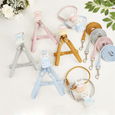 587638241 Pet Supplies New Lattice Anti Slip Adjustable Cat Rope Dog Rope Vest Lattice Cat Traction Rope