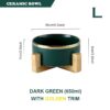 587634938 Cat Dog Feeders Bowl Ceramic Tableware Bowls Pet Food Water Bowl Bamboo Frame Antiskid Pet Supplies Dog Cat Feeding Bowl