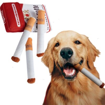 587636739 Dog cigarettes with box, sound making toys, pet toys, bite resistant and grinding plush toys, cat supplies