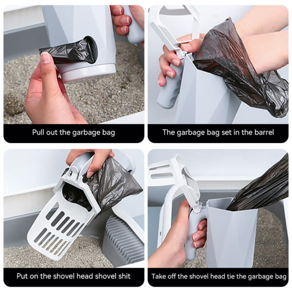 587814552 Cat Litter Shovel Self Cleaning Cats Litter Scooper Portable Cat Litter Box Kitten Toilet Cleaning Tool Pet Cat Supplies