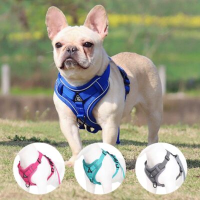 587692210 Pet Leash Reflective Breathable Dog Harness Vest-Style Pet Harness