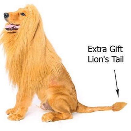 587692341 Pet transformation funny dog lion wig hat pet lion headgear