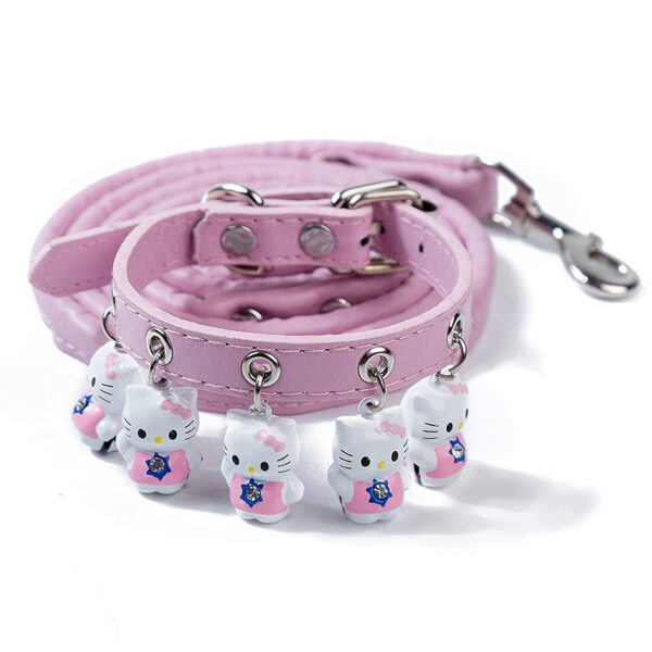 587638624 Pet Supplies Cartoon Bells Cat and Dog Collars Cat Collars Teddy Bells Dog Chain Leash Set