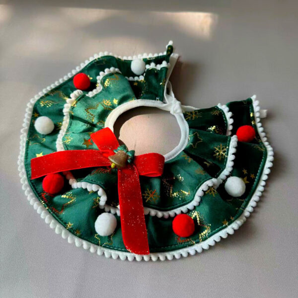 587637020 Pet Christmas Day Dress Up Scarf Decoration Supplies Dog Scarf Cat Water Scarf Mouth Tie Bow