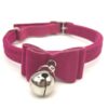 Cat Collar kitten Velvet Bow Tie Safety Elastic Bowtie Bell 6 colours 1pcs Pet supplies