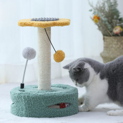 587814112 Funny Cat Toy Cat Scratching Board Cat Tree Multifunctional Cat Scratching Column Kitten Toy Pet Supplies
