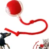 Bite resistant automatic cat teasing ball cat toy ball self fun and stress relieving tool with rope pet supplies jumping ball