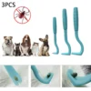 587633925 3PCS Pet Flea Remover Tool Scratching Hook Remover Pet Cat Dog Grooming Supplies Tick Picker Flea Removal Tool Pet Comb