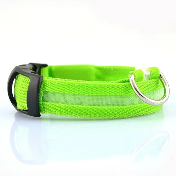 587636136 Nylon LED Pet Dog Collar,Night Safety Flashing Glow In The Dark Dog Leash,Dogs Luminous Fluorescent Collars Pet Supplies 4.7