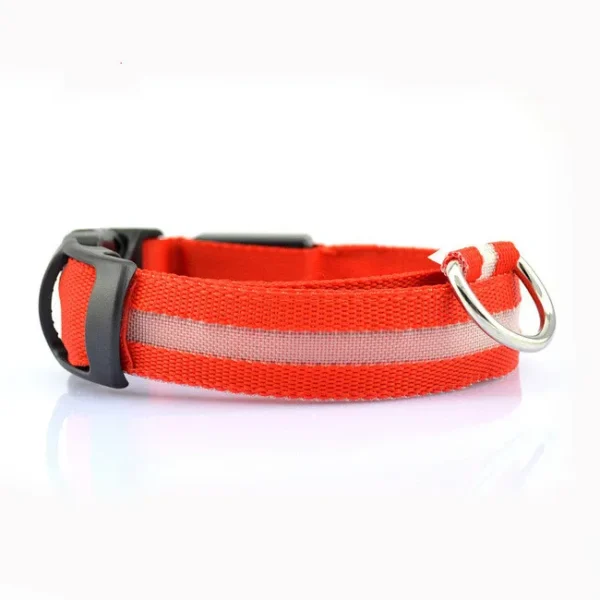 587636138 Nylon LED Pet Dog Collar,Night Safety Flashing Glow In The Dark Dog Leash,Dogs Luminous Fluorescent Collars Pet Supplies 4.7