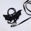 587633848 Halloween Day Batman Pet Leash Harness Set Bat Design Lovely Pet Wings I-Shaped Cat Walk Leash Pet Supplies