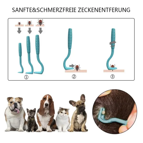 587633924 3PCS Pet Flea Remover Tool Scratching Hook Remover Pet Cat Dog Grooming Supplies Tick Picker Flea Removal Tool Pet Comb