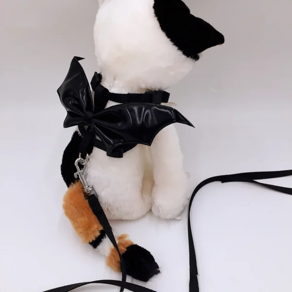 587633846 Halloween Day Batman Pet Leash Harness Set Bat Design Lovely Pet Wings I-Shaped Cat Walk Leash Pet Supplies