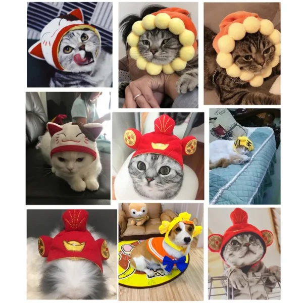 587691478 Cotton Pet Hat Decorative Party Pet Cap