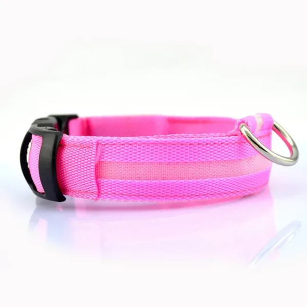 587636134 Nylon LED Pet Dog Collar,Night Safety Flashing Glow In The Dark Dog Leash,Dogs Luminous Fluorescent Collars Pet Supplies 4.7