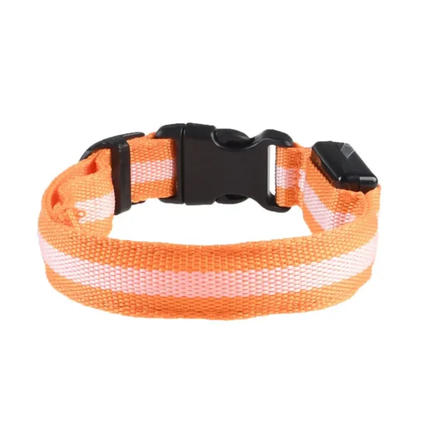 587636139 Nylon LED Pet Dog Collar,Night Safety Flashing Glow In The Dark Dog Leash,Dogs Luminous Fluorescent Collars Pet Supplies 4.7