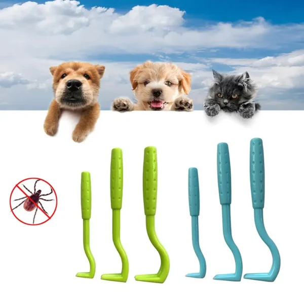 587633920 3PCS Pet Flea Remover Tool Scratching Hook Remover Pet Cat Dog Grooming Supplies Tick Picker Flea Removal Tool Pet Comb