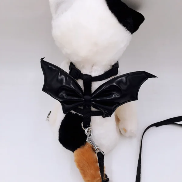 587633847 Halloween Day Batman Pet Leash Harness Set Bat Design Lovely Pet Wings I-Shaped Cat Walk Leash Pet Supplies