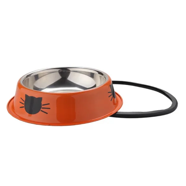 587689741 Pet Product Dog Cat Food Bowls Stainless Steel Anti-skid Dogs Cats Water Bowl Pets Drinking Feeding Bowls Tools Pet Supplies