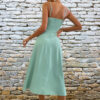 a166b9d5-eada-4304-b5e6-e566d122e4ac.jpg V-neck Slit Sling Dress Summer Fashion Sexy Slim Suspender Dresses For Women Clothing