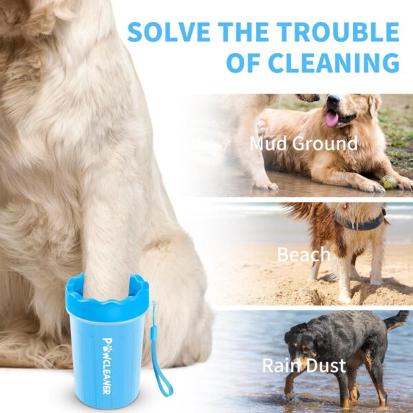 a19d7cb8-e785-440e-b767-43a929040b61.jpg Professional 7 In 1 Dog Paw Cleaner For Dogs & Cats Includes 1 Portable Paw Washer 1 Bath Brush 2 Dog Toothbrushes And 3 Absorbent Towels Note Fits Paws 1.5 To 2.5 Inches Wide