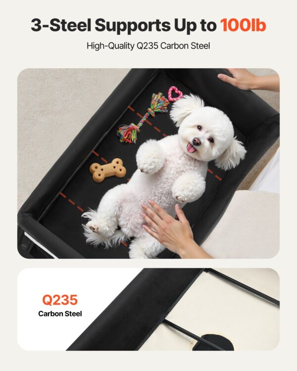 a5d9ef6a-4d0c-4b2d-8b03-ac3ce97eb865.jpg Elevated Lounge Pet Bed Foldable Bunk Dog Bed With Wheels & Side Bags L