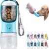 a733ae93-78b7-4e43-97d5-dbef9b08c6b9.jpg Dog Water Bottle With Food Container, Travel Puppy Water Bowl, Portable Pet Dispenser, Dog Gift Stuff Accessories Items, Puppy Essentials Necessities For Yorkie Cat Walking And Hiking