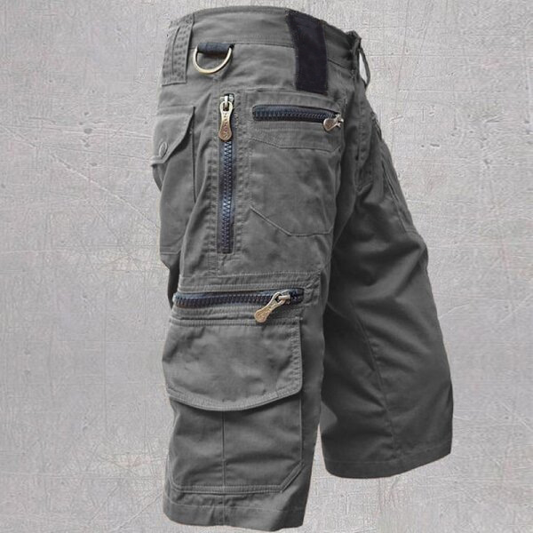 a8699d13-4dff-41d2-84cf-9a0e98d87658.jpg Loose Straight Summer Plus Size Trend Casual Multi-bag Pure Cotton Workwear Shorts Men