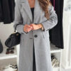 Lapel Single-breasted Wool Coat Winter Long Sleeve Solid Color Long Jacket Women Clothing