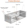 a9eca40f-4f0c-47ae-bcbc-93d059323302.jpg 1Pc Dual Door Rat Trap Cage Humane Live Rodent Dense Mesh Trap Cage Zinc Electroplating Mice Mouse Control Bait Catch With 2 Detachable U Shaped Rod