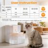 Smart Automatic Pet Water Dispenser, Automatic Pet Water Dispenser With Dual Tank,Dual Tank Filtration 4.5L Cordless Water Fountain With Remote Control For Pets