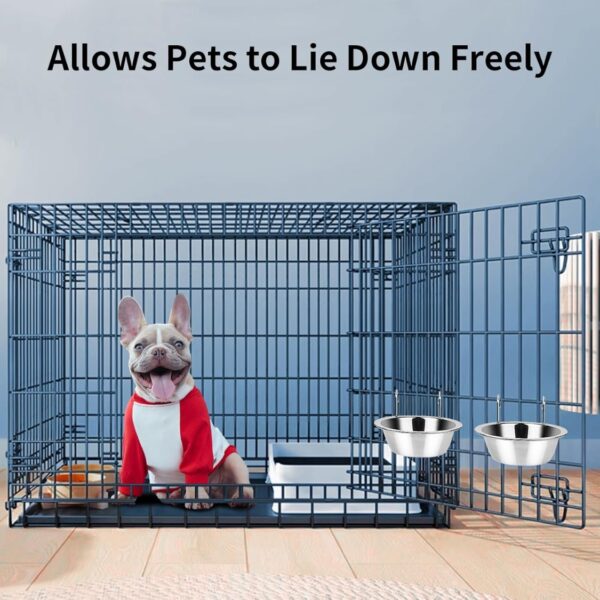 aa0ffb16-e2d2-4faa-9b2e-9dfbeac5b6ea.jpg 2PCS 8oz Stainless Steel Hanging Kennel Water Bowls
