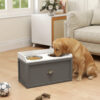 aa138d90-552e-4260-a674-acfca7af3c6a.jpg Pet Feeding Station Pet Dish Bowl Set With Storage, 2 Elevated Dog Bowls For Large Sized Dogs, Gray