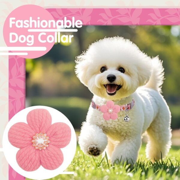 aaafb054-46e9-4ea8-affc-de9c19152097.jpg Small Dog Collar With Flower, Spring Dog Collar For Girl Dog Collars For Small Dogs Cute Dog Collar With Bell, Adjustable Length