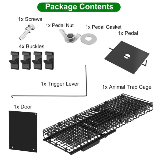 ab2295c5-9283-4693-9a08-da020c91d86d.jpg Live Animal Cage Trap For Animals Humane Galvanized Iron Trap Cage For Raccoons Armadillos Foxes Opossums Muskrats Beavers 26in 32in 40in Size Options