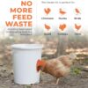 ac055195-9376-4af2-ae09-ace66bc118f3.jpg Durable Chicken Feeder Rain Proof Poultry Feeder Port Gravity Feed Kit For Buckets, Barrels, Bins, Troughs, Easy Clean - 6 Pack With Hole Saw For Easy Installation