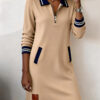 ac1b9a79-b810-4044-a278-923e763950e9.jpg Casual Sports Dress Fashion Lapel Zipper Pockets Long Sleeve Dresses For Women Clothing
