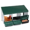 af6d26b7-5846-4e28-937a-0445c0bb0152.jpg 3 Compartment Roll Out Chicken Nesting Box With Plastic Basket, Egg Nest Box Chicken Laying Box Hens Chicken Coop Box, Green