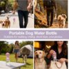 b5e0c805-6f19-4873-967a-5e0b5143ab0e.jpg Portable Dog Water Bottle With Food Container, Drinking Bottle For Travel 2 In 1 Dog Water Bowl, Leak Proof Pet Water Dispenser, BPA Free, Puppy Essentials, For Walking Hiking
