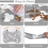 b7e3ab4f-0b1e-4b55-9ac4-28b80f8bd4bf.jpg Dog Cat Food Mat,Rapid Absorbent Pet Feeding Mat, Bone Shaped Dog Placemat Water Bowl Mat With Rubber Backing,No Stains Dog Cat Food Mats Indoor, Pet