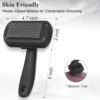 Self Cleaning Shedding Brush - Skin Friendly Grooming Tool For Dogs, Cats, And Puppies, Deshedding And Hair Removal For Long And Short Haired Pets, Black