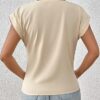 ba63e9e5-20dd-4de0-bc58-58a39d014f7c.jpg Fashion V-neck Short-sleeve T-shirt Summer Casual Irregular Knot Top For Women Clothing