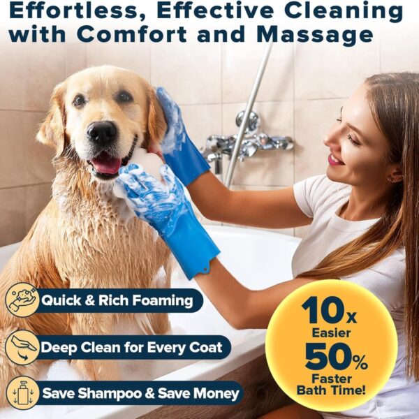 bb002e8f-8e44-4f2f-af84-b8655e25f854.jpg 6PCS Grooming Bath Supplies For Dogs, Cats Dog Washing Gloves Dog Bath Brush Dog Shower Brush Pet Grooming Gloves Dog Grooming Kit Pet