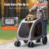 bbe03895-48ea-4e2c-a56e-3341cf544413.jpg Pet Stroller 4-Wheels Dog Stroller Carrier 160lbs Weight Capacity Portable