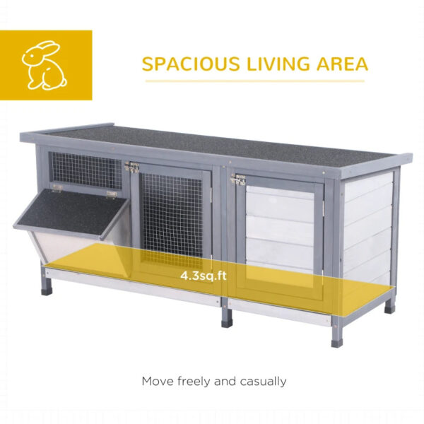 bcd5b4ab-4633-4cf0-8c70-9dc8272547bd.jpg Wooden Rabbit Hutch Bunny Hutch Cage Guinea Pig With Waterproof Roof, No Leak Tray And Feeding Trough, For Rabbits, Chickens, Ducks