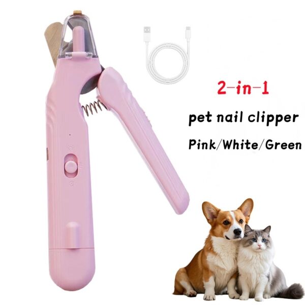 bcd733cc-f49b-4124-907a-d5e6186aa49c.jpg 2 In 1 Pet Nail Clippers With Led Light Dog Cat Special Blood Line Scissors Multifunction Animals Paw Nail Trimmer Pet Supplies